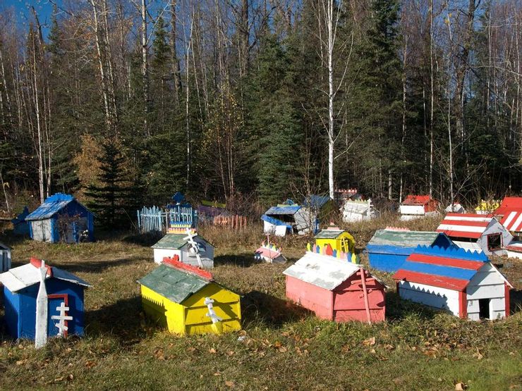 Burial Spirit Houses Eklutna Alaska