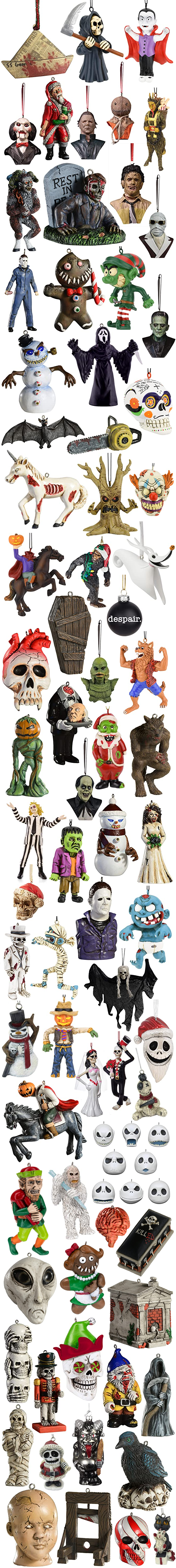 HORROR CHRISTMAS TREE ORNAMENTS